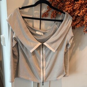 Striped Off-Shoulder Women's Top-Anthropologie